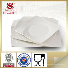 Platos de cena al por mayor para los restaurantes, placa cuadrada de la porcelana china fina